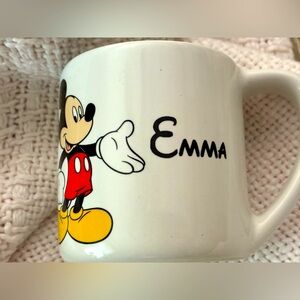 Disney Mickey Mouse Kids Mug - Red, Yellow, Black, White—- with name

“Emma”